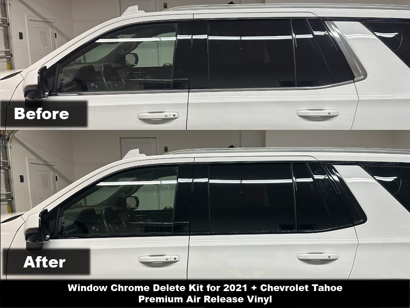 Crux Motorsports Window Chrome Delete Kit for 2021 + Chevrolet Tahoe